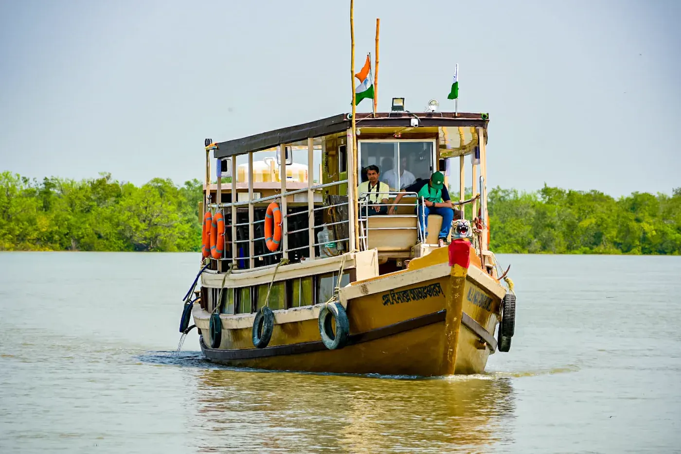 Max Adventures travelling through the Sundarban waterways in daylight